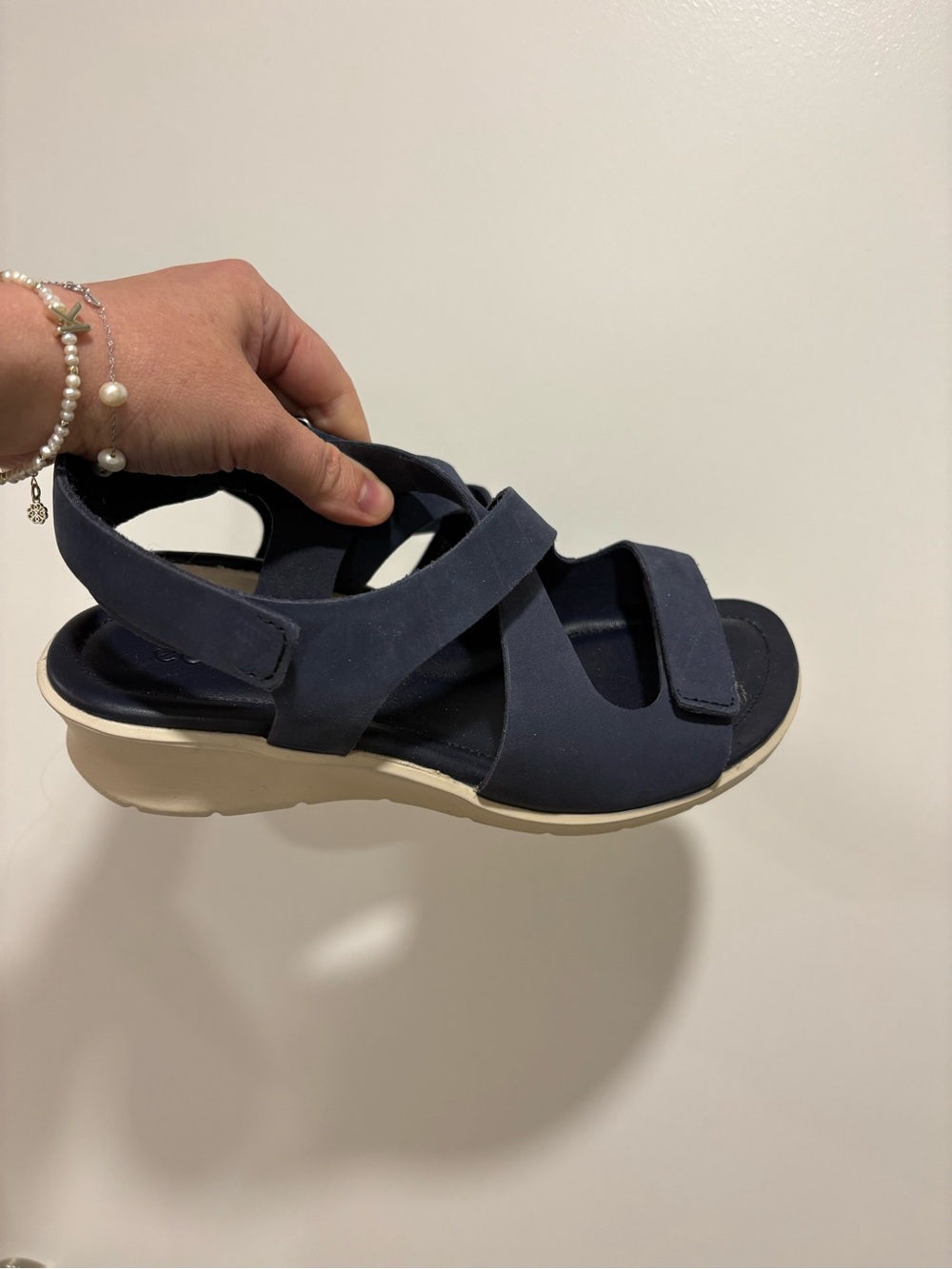 Ecco Navy Strappy Adjustable Women's Sandals